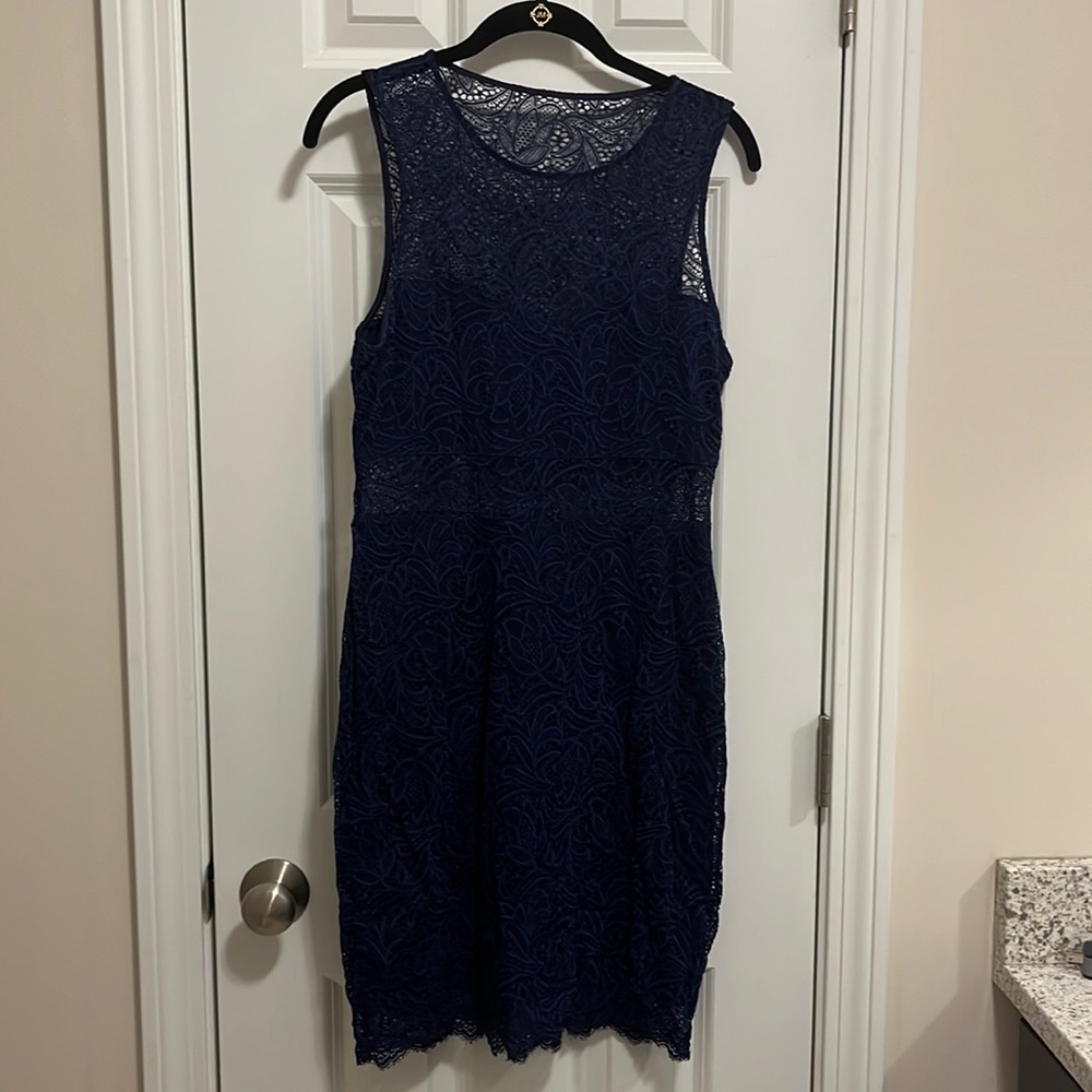 Medium Navy Lace Cut Out Express Dress